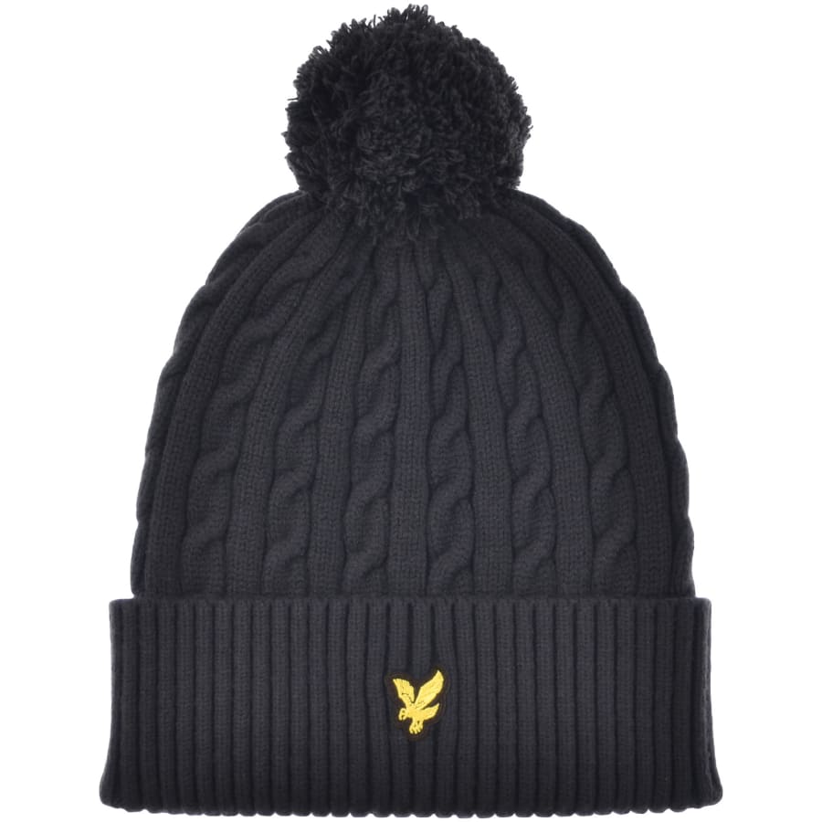 Lyle And Scott Bobble Beanie And Scarf Set Navy Mainline Menswear